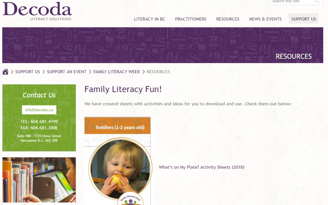 Family Literacy Fun!