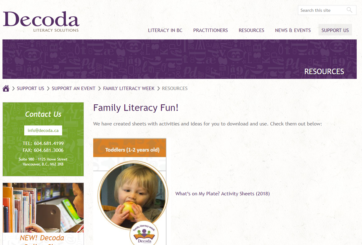Family Literacy Fun!